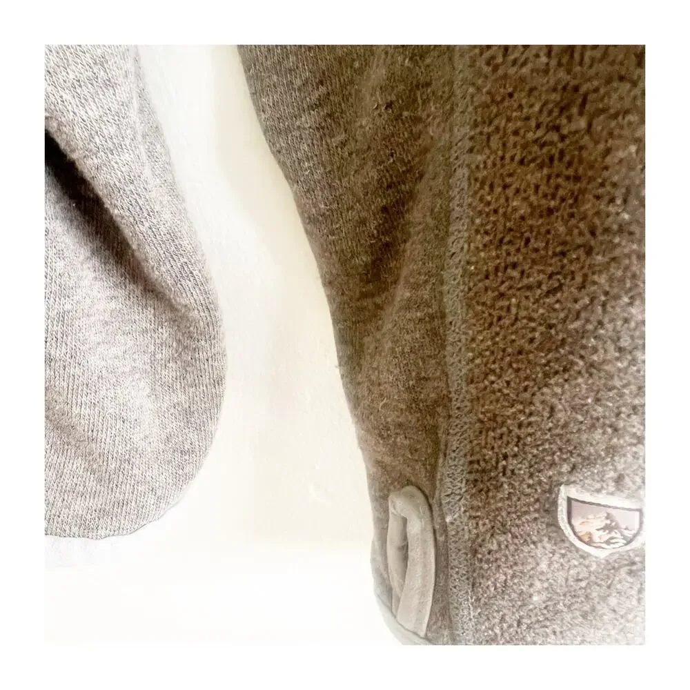 Kuhl Alpaca Zip Up Sweater Men’s Medium Tan Fleece Pockets Outdoor Performance